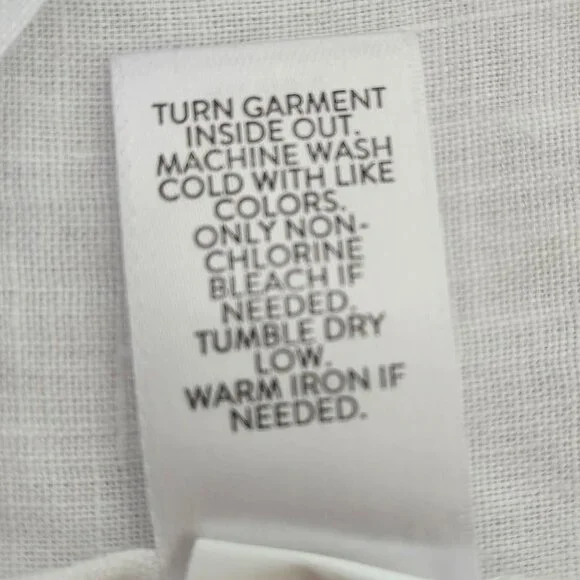 J.Jill Love Linen Womens White Button-Down Shirt Long Sleeve Lightweight 2X - Picture 9 of 9